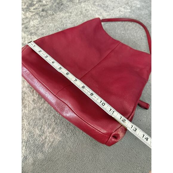 Coach Madison Scarlet Leather Phoebe Shoulder Bag Purse Scarlet Hobo w/ Dustbag - Picture 15 of 16